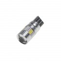 LED žárovka 12V T10 bílá, 6LED/5630SMD s čočkou