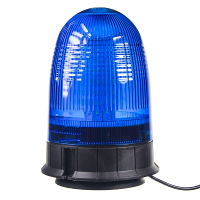 Zábleskový LED maják, 12-24V, modrý magnet, homologace