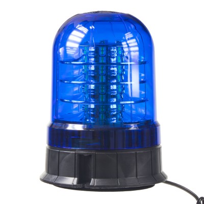 LED maják, 12-24V, 24x3W modrý, magnet, ECE R65
