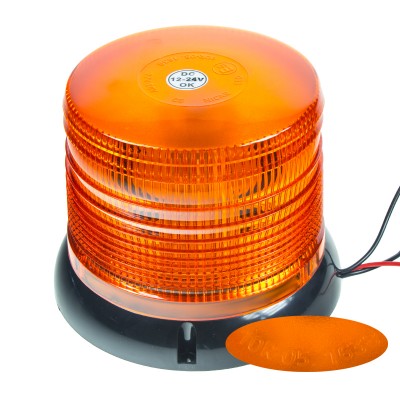 LED maják, 12-24V, oranžový, homologace