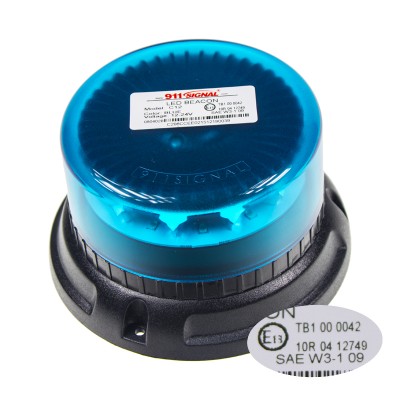 PROFI LED maják 12-24V 12x3W modrý 133x76mm, ECE R65