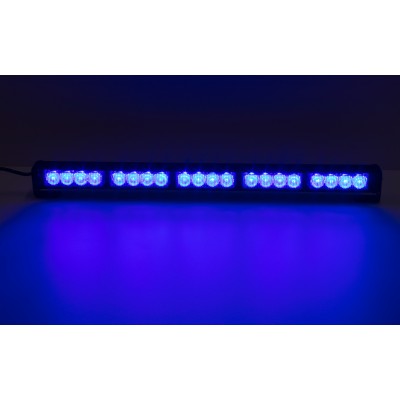 LED světelná alej, 20x LED 3W, modrá 580mm, ECE R10 R65