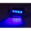 PREDATOR LED vnitřní, 4x3W, 12-24V, modrý, 146mm, CE