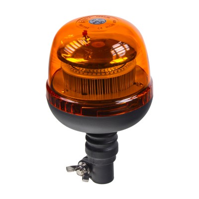 LED maják, 12-24V, 45xSMD2835 LED, oranžový, na držák, ECE R65