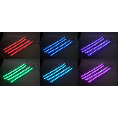 LED podsvětlení vnitřní RGB 12V, bluetooth, 4 pásky