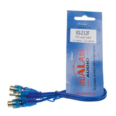 RCA Y audio kabel BLUE BASIC line, 2xsamice, 1xsamec