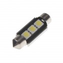 LED žárovka 12V s paticí sufit (39mm) bílá, 3LED/3SMD