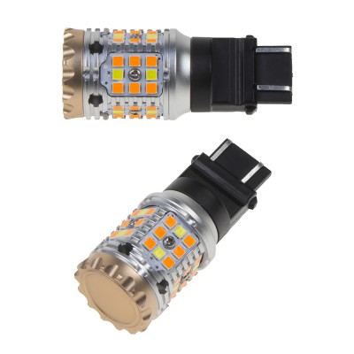 LED T20 (3157) bílá/oranžová, CAN-BUS, 12V, 40LED/3030SMD
