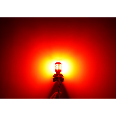 LED BA15S červená, 12V, CAN-BUS, 26LED/3020SMD
