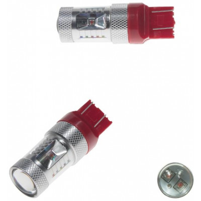 CREE LED T20 (7443) červená, 12-24V, 30W (6x5W)
