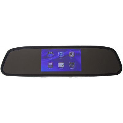 LCD monitor 4,3" na zrcátko s microSD/USB/FM modulátor/Bluetooth