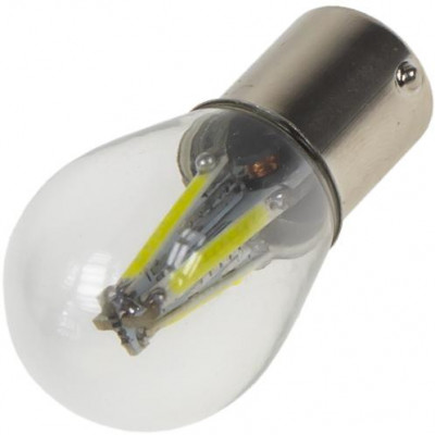 LED BA15s bílá, 12-24V, 4x COB LED