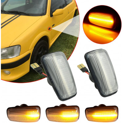 LED dynamické blinkry Peugeot, Citroën oranžové kouřové