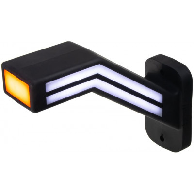 Poziční LED (tykadlo) gumové pravé - červeno/bílo/oranžové, 12-24V,ECE