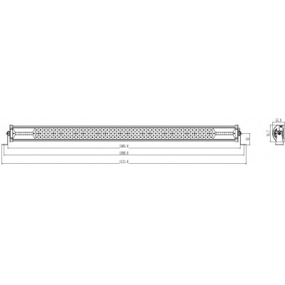 LED rampa, 180x3W, 1065mm, ECE R10