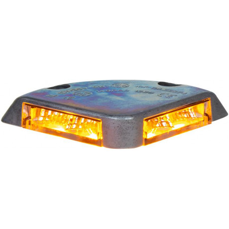 Rohové výstražné LED světlo na plošiny, 12-36V, 4x1,5W, oranžové