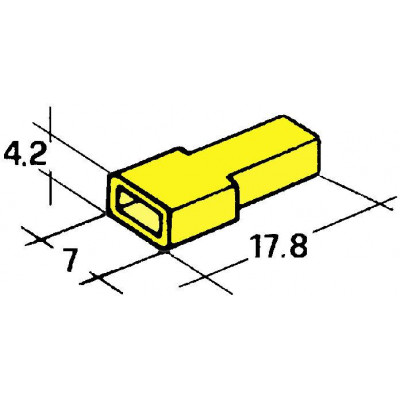 Kryt dutinky 4,8mm žlutý