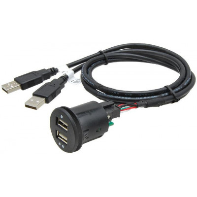 2x USB zasuvka s kabelem
