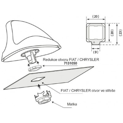 Adapter pro antenu Fiat / Chrysler
