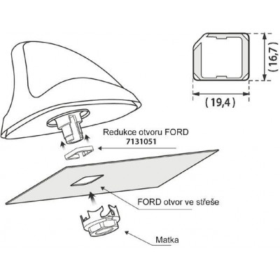 Adapter pro antenu Ford