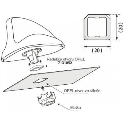 Adapter pro antenu Opel