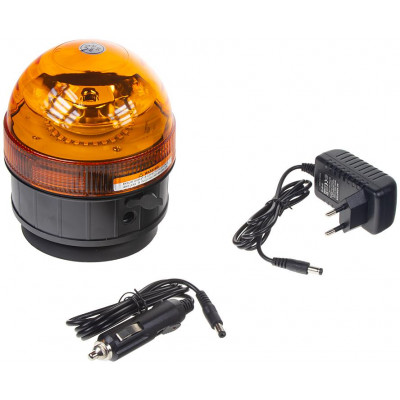 AKU LED maják, 30x1W oranžový, magnet, ECE R65