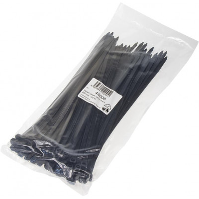 Vázací pásek černý 4,8 x 200 mm, 100 ks