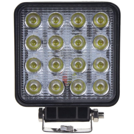 LED světlo hranaté bílé/oranžový predátor 16x3W, 107x107x60mm, ECE R10