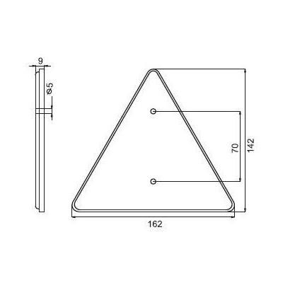 Zadní odrazový element - trojúhelník
