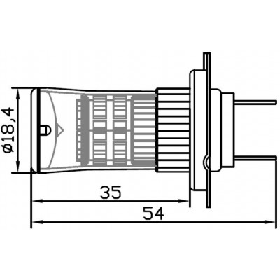 TURBO LED H7 bílá, 12-24V, 48W