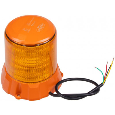 Robustní oranžový LED maják, oranž.hliník, 96W, ECE R65
