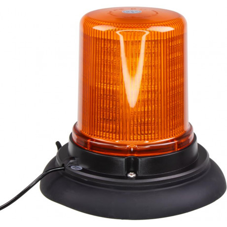 LED maják, 12-24V, 128x1,5W oranžový, magnet, ECE R65