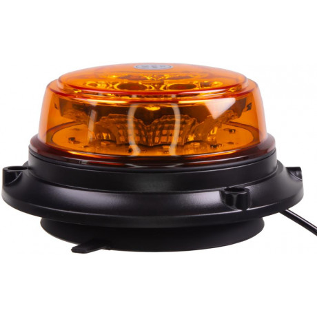 LED maják, 12-24V, 12x1W oranžový, magnet, ECE R65