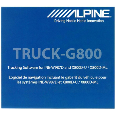 ALPINE Trucking Software for INE-W987D / X800D-U / X800D-ML / X800D-V / X800D-V447 / X800D-S906 TRUCK-G800