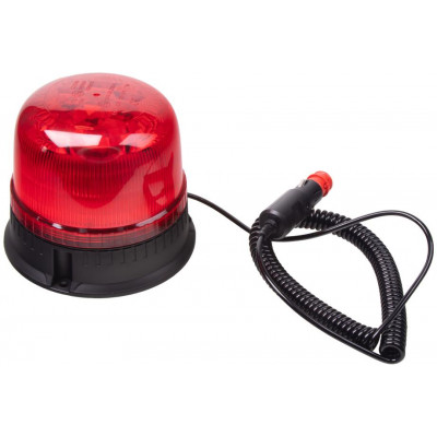 LED maják, 12-24V, 24xLED červený, magnet, ECE R65
