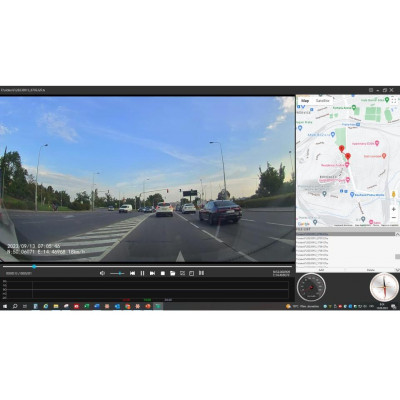 DUAL plochá 2K kamera s 3,5" LCD, GPS, WiFi, české menu