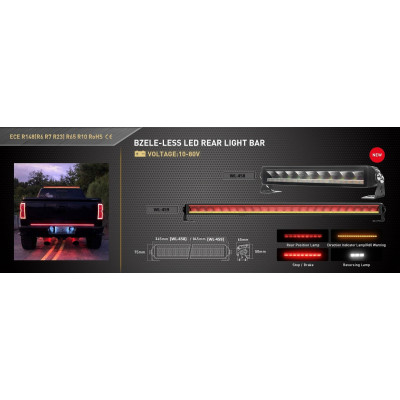 LED multifunkční světelná rampa, 10-80V, 345mm, ECE R65, R10, R148