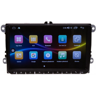 Autorádio pro VW, Škoda s 9" LCD, OS Android, WI-FI, GPS, CarPlay, Bluetooth, 2x USB, 4G