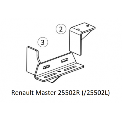 Otočný modul Van-Swing - uchycení pro  R. Master / O. Movano / N. Interstar 03-10, pravé 25502RB