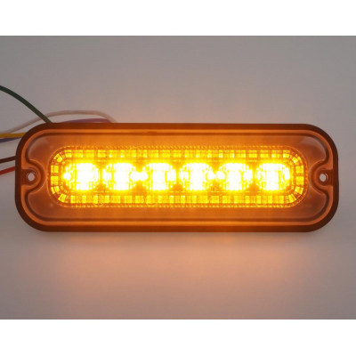 Boční oranžové obrysové LED světlo s výstražným oranžovým světlem, 12-24V, ECE R65